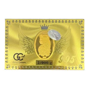 شمش طلا(2گرم-2.000گرم طلای24عیار) مدل ونوس گلد کرون